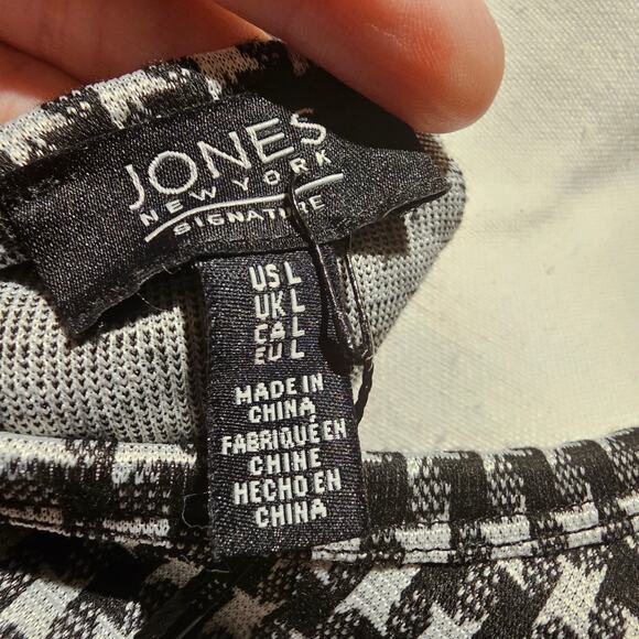 Jones New York L NWT Gingham Top Preppy Smart Classic Workwear Minimalist Chic - Picture 6 of 16